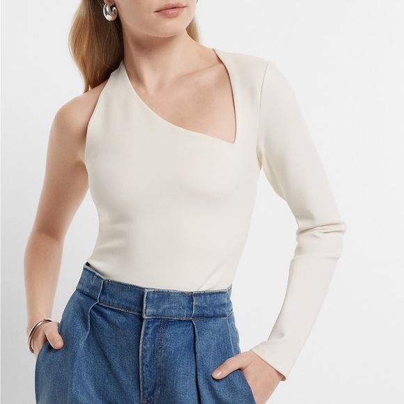 Express Tops - Body contour one shoulder bodysuit NWOT